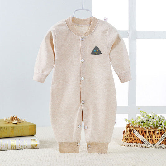 Button-Up Long-Sleeved Children's Jumpsuit