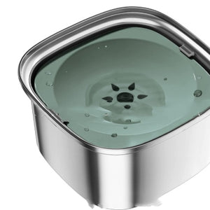 Pet Stainless Steel Water Bowl Large Capacity Floating