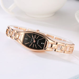 Simple Oval Women's Diamond Qquartz Watch