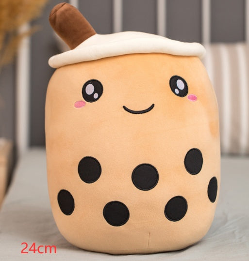 Soft Plush Boba Tea Cup Toy - Cute Fruit Drink Design, Bubble Tea Pillow for Kids