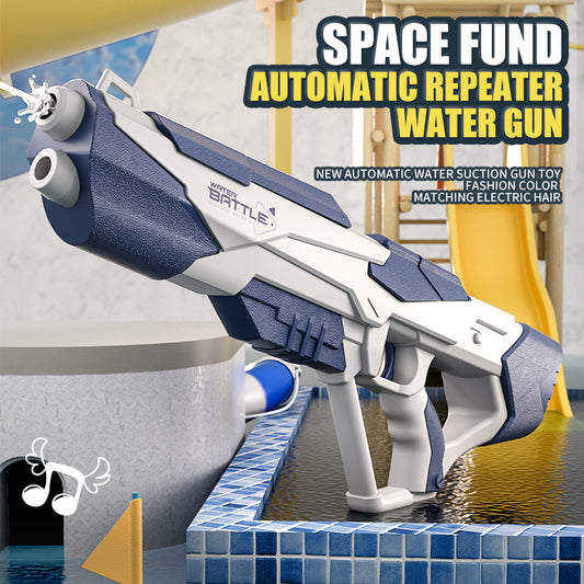 Electric Automatic Water Gun - Space-themed, Water Absorption, for Outdoor Water Fights, Beach, Swimming Pool, Bath Time Toy