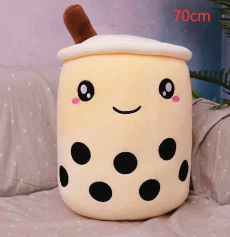 Soft Plush Boba Tea Cup Toy - Cute Fruit Drink Design, Bubble Tea Pillow for Kids