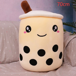 Soft Plush Boba Tea Cup Toy - Cute Fruit Drink Design, Bubble Tea Pillow for Kids