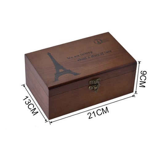 Solid wood sewing box