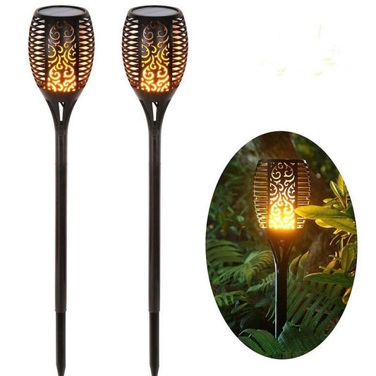 Outdoor Solar Tiki Torch Light: Flame Flickering