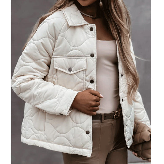 Women's Casual Quilted Jacket With Pockets
