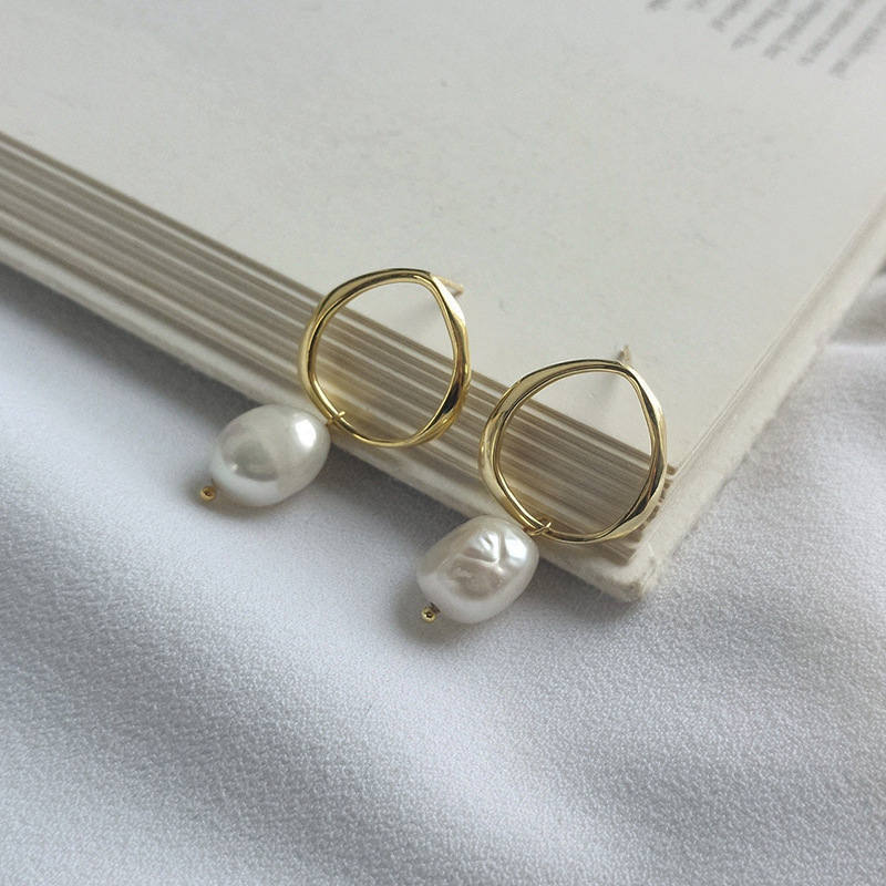 S925 sterling silver earrings pearl earrings