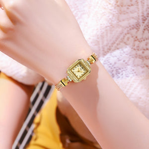 Women's Vintage Style Square Watch With Thin Strap