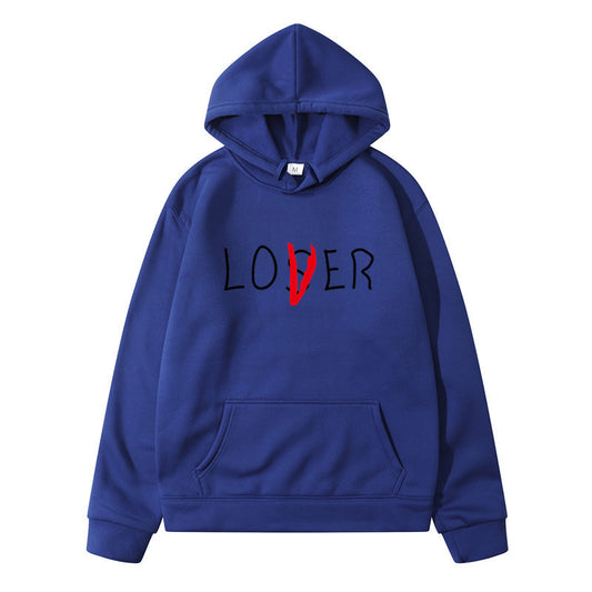 Sudadera con capucha unisex oversize con estampado Lover's