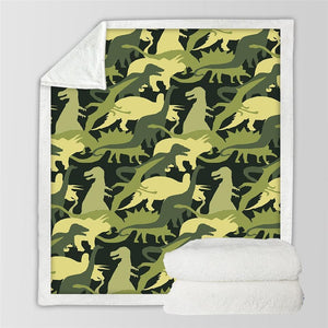 Jurassic Cartoon Throw Blanket