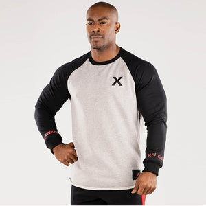 Men's Sporty Two-Color Sweatshirt