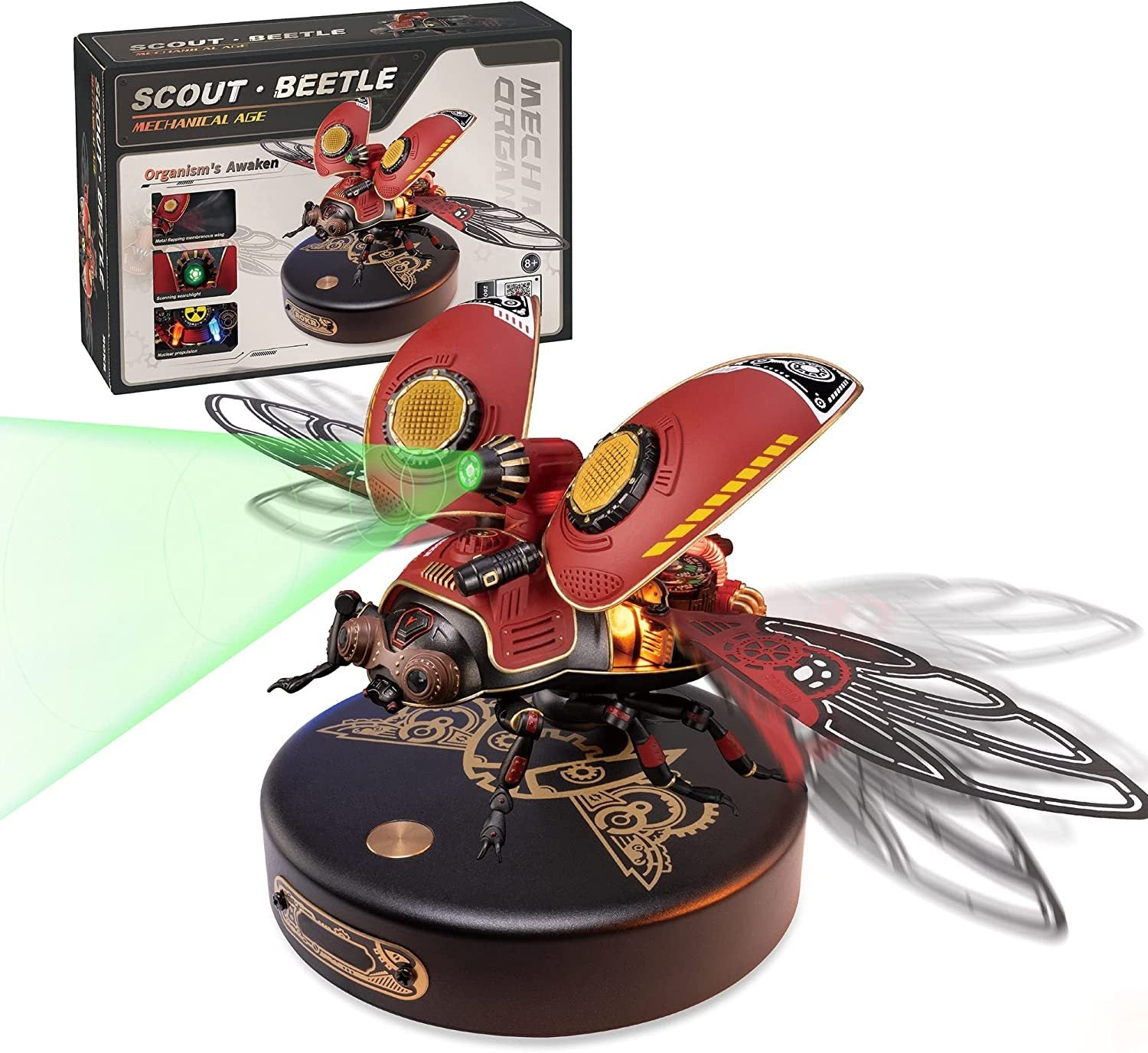 Robotime Rokr Scout Beetle Metal 3D Puzzles Juegos Estilo Punk Regalo para Cumpleaños Fácil Montaje Diseño Mecánico DIY Juguetes - MI02