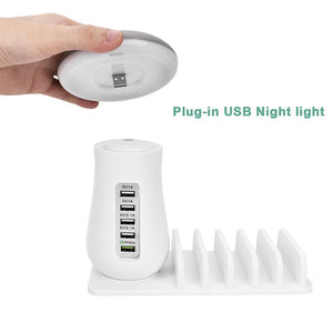 3 in 1 Gadget Stand, Light, Charger with 5 USB ports