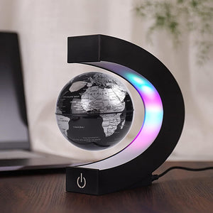 Magnetic Levitating Globe with LED Light - 3.5 Inch Floating Globe Decor, Perfect Gift for Kids and Adults for Learning, Office, or Home