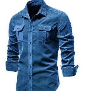 Camisa monocromática vintage para hombre