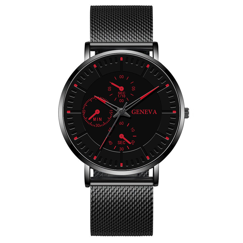 Korean Fashionable Men's Watch with Metal Mesh Strap