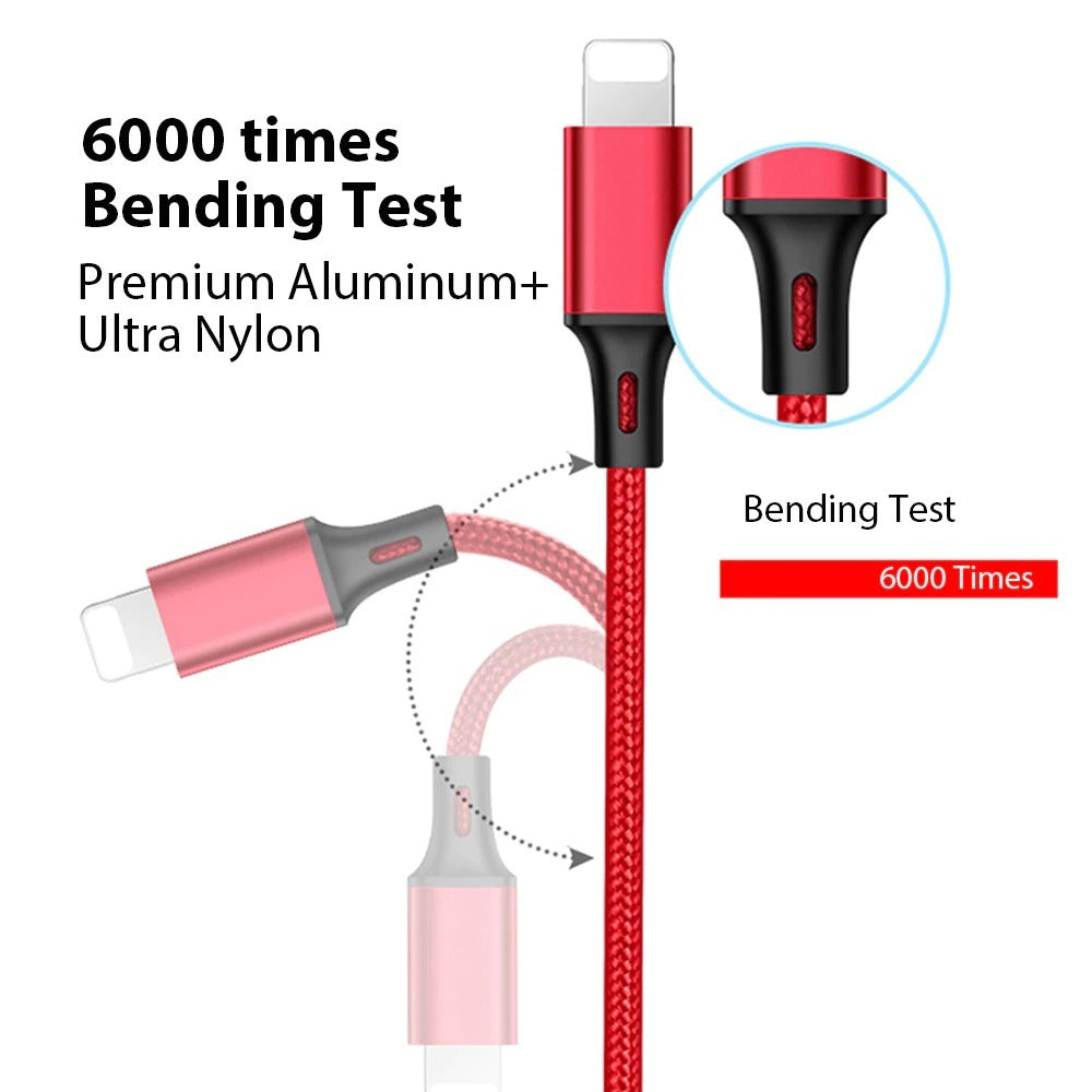 3-in-1 Type c, Ligthning, Micro Usb cable