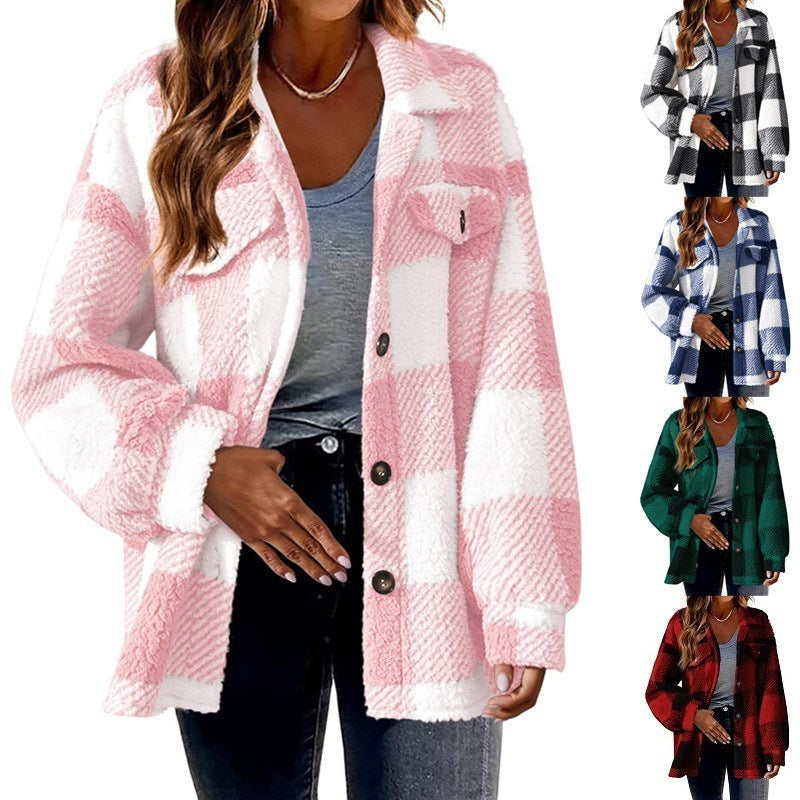 Women's Plaid Shirt Cardigan