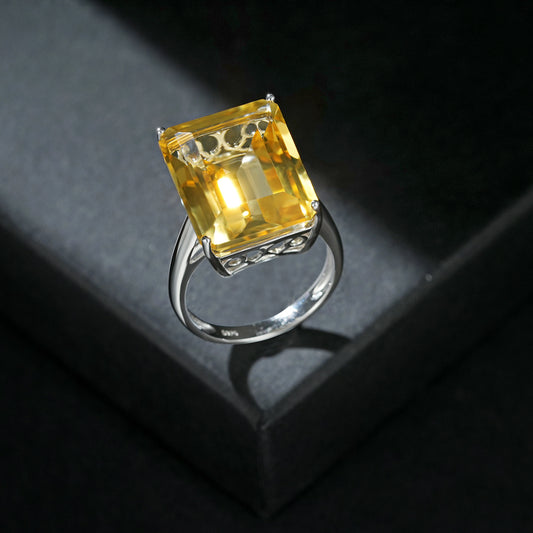 Natural Topaz Ring S925 Sterling Silver
