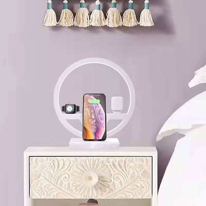 4 in 1: Light, Wireless Charging, Fast Charging, Phone and Accessories Stand