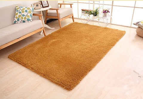 Fluffy White Living Room Rug