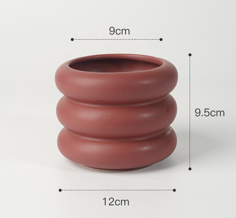 Morandi Soft Round Ceramic Flower Vase