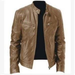 Men's Slim Classic Leather Jacket