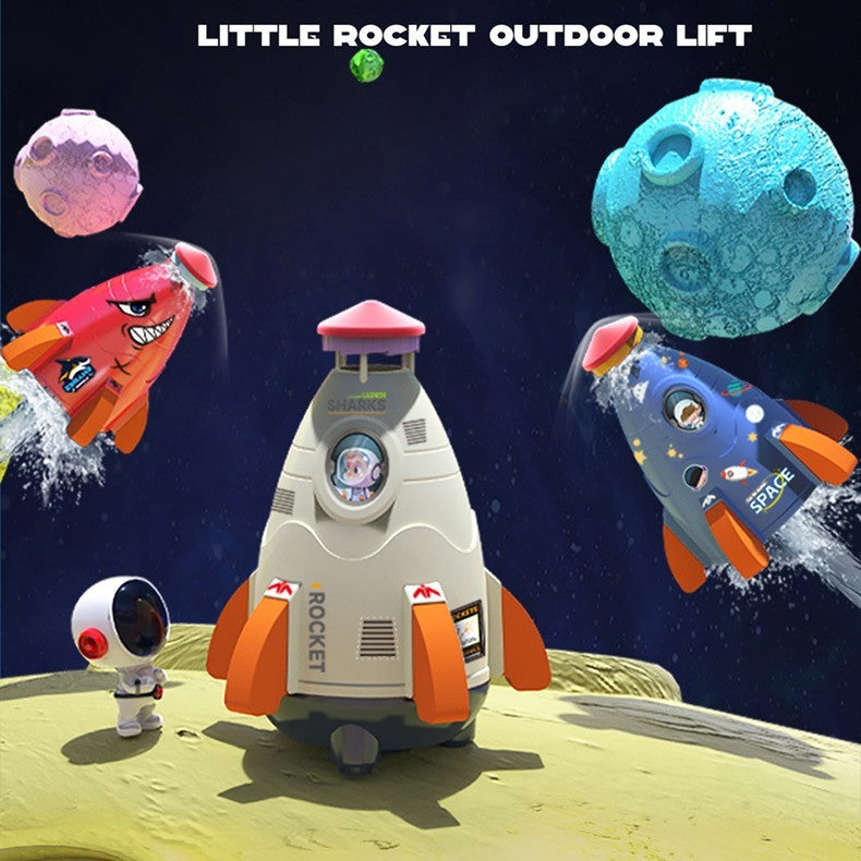 Aspersor de cohete espacial para niños