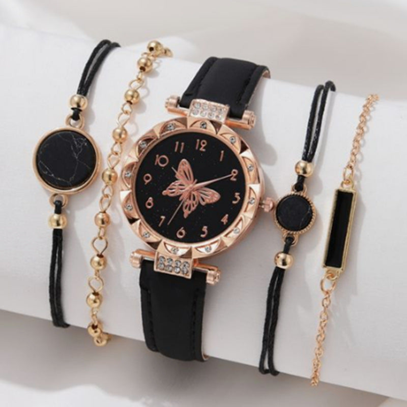 Set de regalo de relojes de mujer con accesorios.