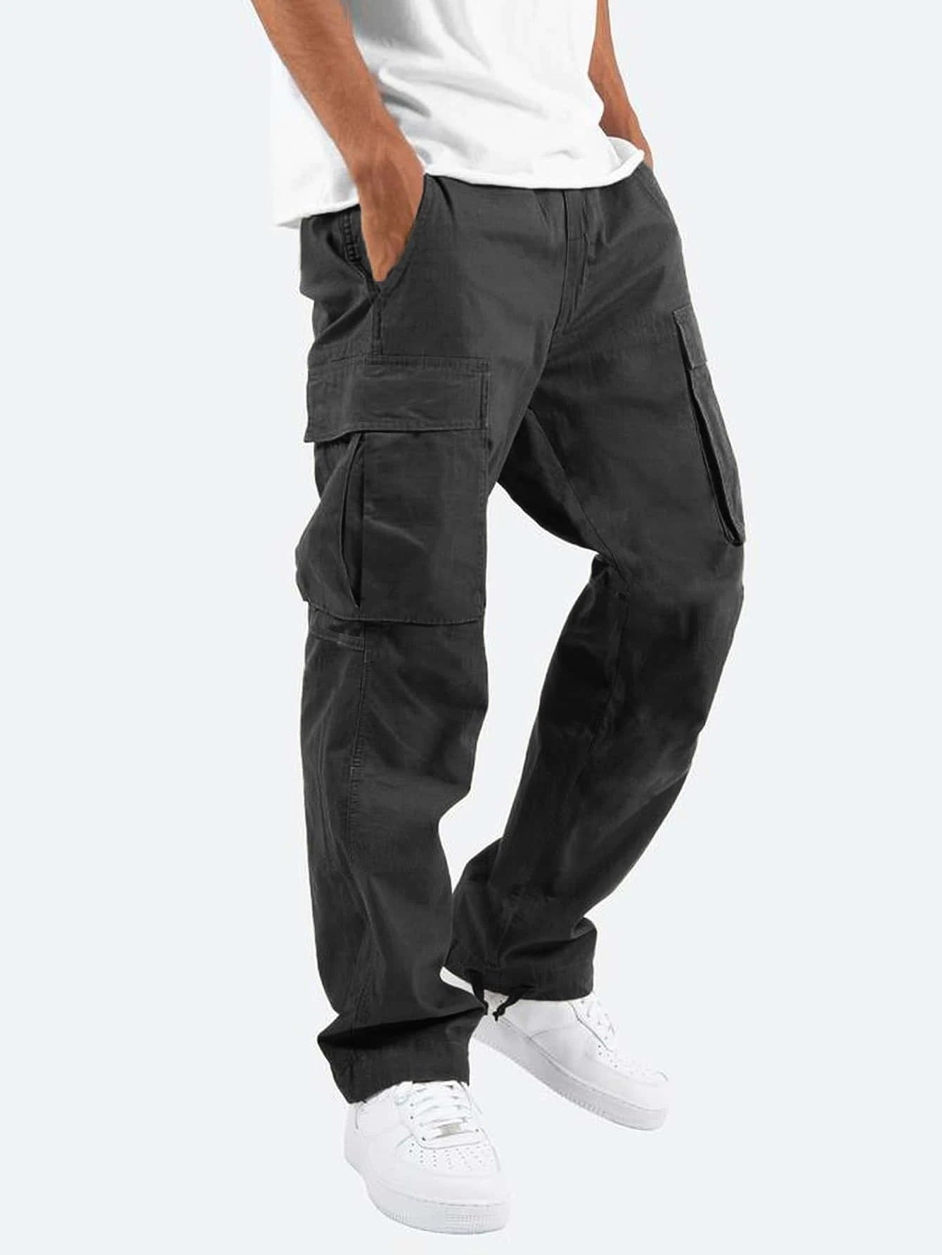 Men's Casual Wide Wide Cargo Pants in Hip Hop Style