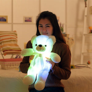 Juguete de peluche con osito de peluche LED creativo: regalo de Navidad con luces coloridas para niños