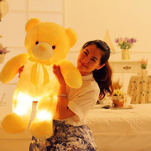 Juguete de peluche con osito de peluche LED creativo: regalo de Navidad con luces coloridas para niños