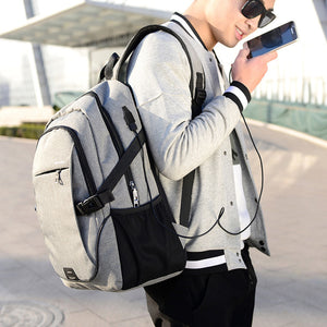 Men's Simple Youth Capacious Backpack