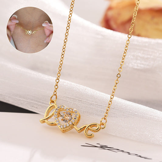 Titanium Steel Love Necklace: Valentine's Day Gift