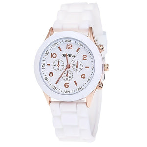 Women's Gift Set With Rubber Strap Watch