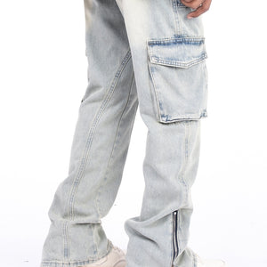 Men's Loose Jeans in Military Style