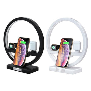 4 in 1: Light, Wireless Charging, Fast Charging, Phone and Accessories Stand