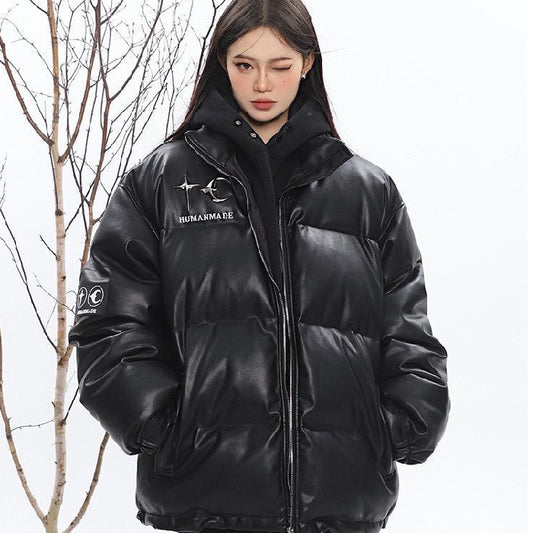 Women's Leather Warm Oversize Jacket