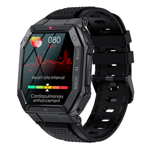 Reloj inteligente deportivo K55 para hombre con llamadas Bluetooth y monitorización de presión arterial y cardíaca