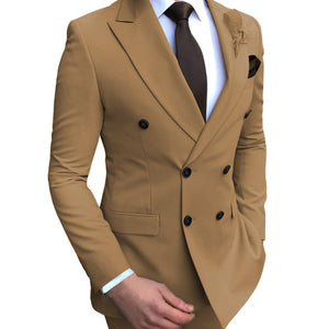 Traje de negocios para hombre en estilo italiano.