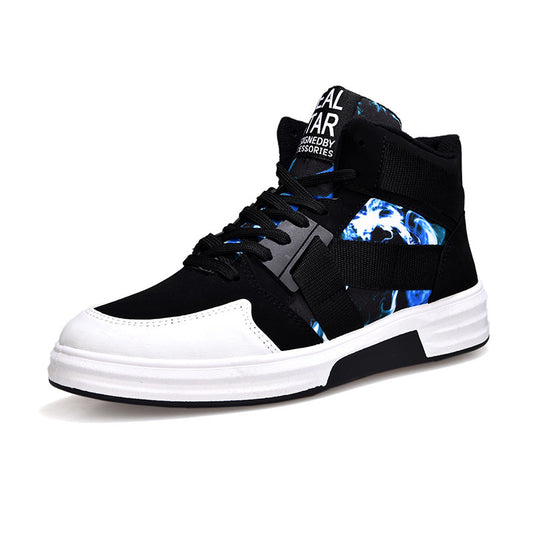 Camouflage High-Top Lace-Up Sneakers