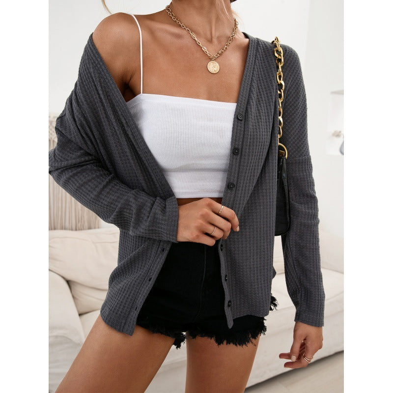 Women's Casual Dropped Sleeve Cardigan