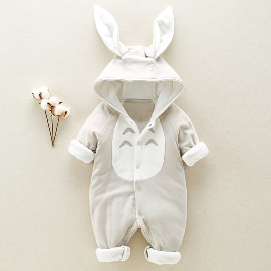 Chinchilla-style Button-down Baby Jumpsuit