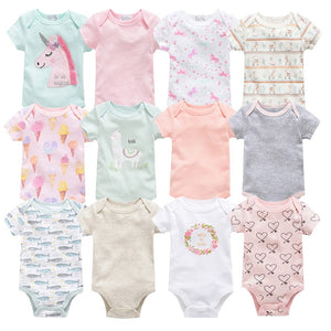 New Cotton Short-Sleeved Baby Onesies Three-Piece Suit