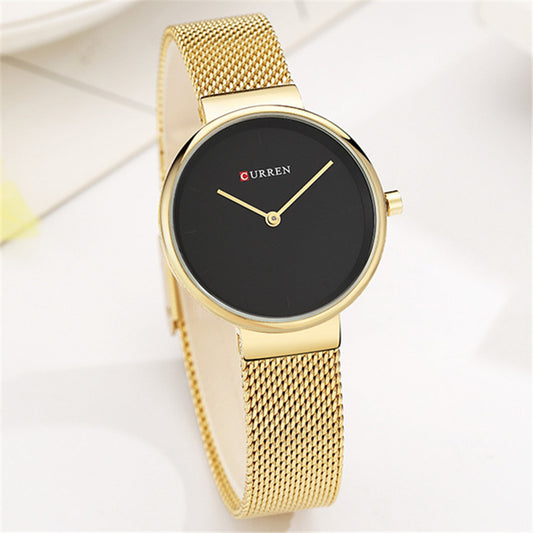 Minimalistic Women's Watch With Mesh Strap