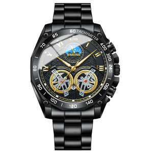 Multifunctional Men's Watch With Dual Movement and Automatic Winding