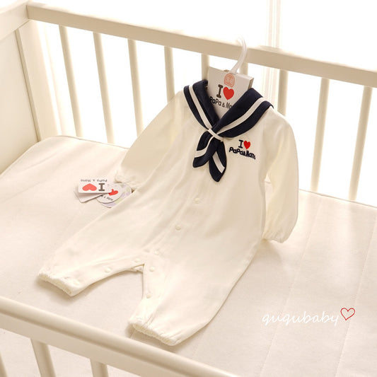 Nautical Style Long Sleeve Baby Bodysuit