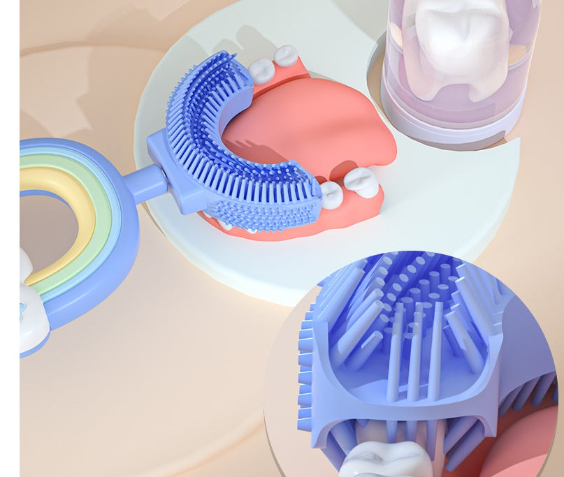 Desinfección y esterilización del cepillo de dientes en forma de U con gel de sílice para niños