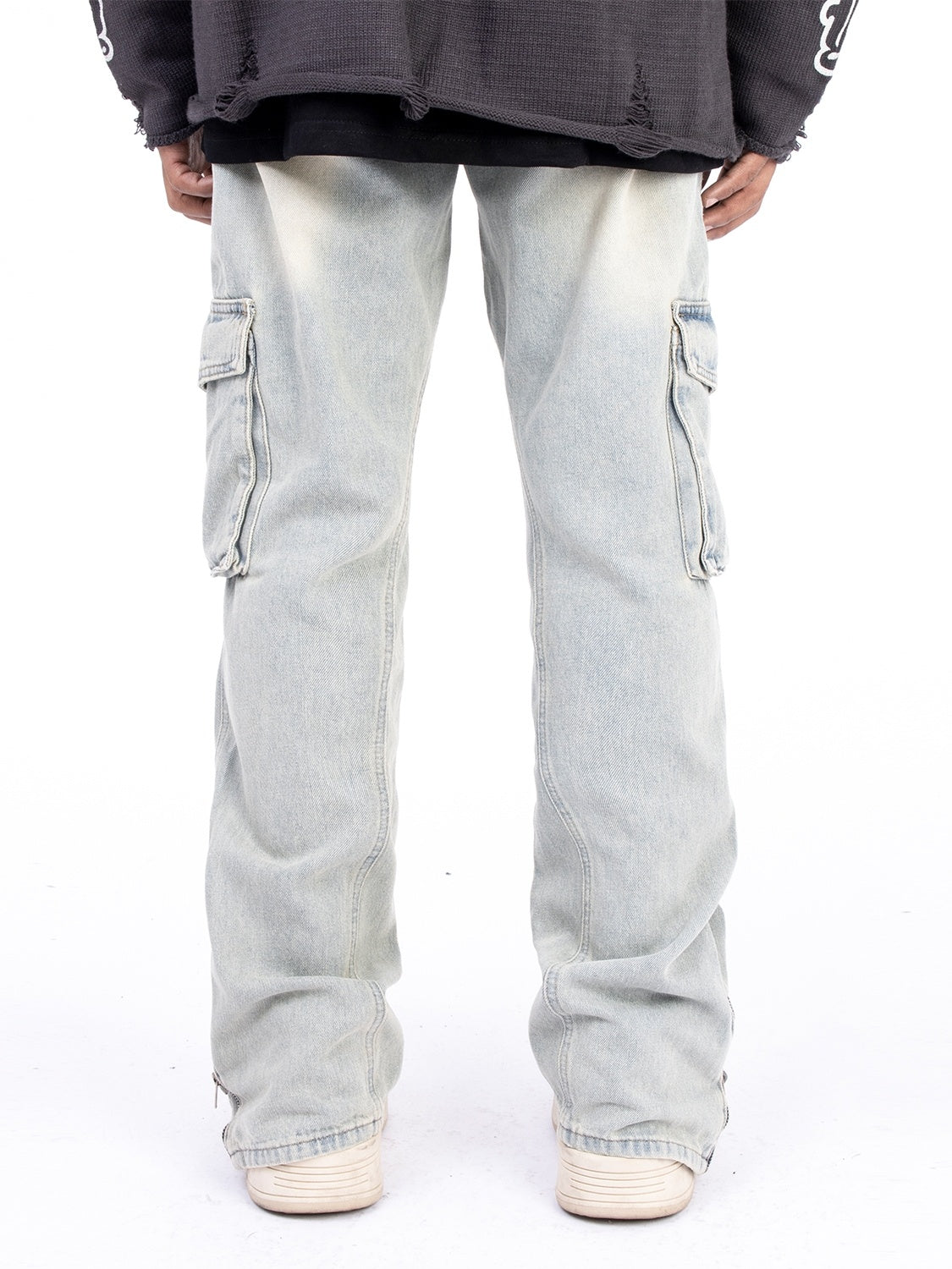 Men's Loose Jeans in Military Style
