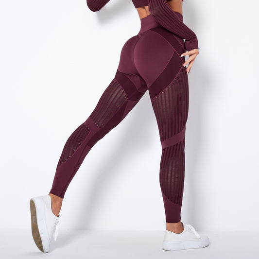 Yogahose mit hoher Taille und Oberschenkelbund für Damen